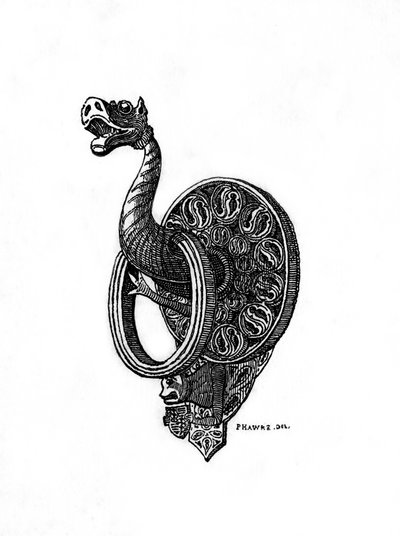 Ajtókopogtató, 14. század vége, 1843. alkotó: Henry Shaw