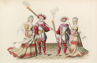 Figurák a kárpitokból, 16. század eleje alkotó: Henry Shaw