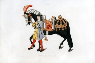 Ló és kísérő, c1511, 1843. alkotó: Henry Shaw