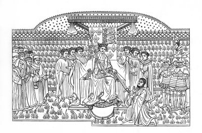 VI. Henrik király kardot ajándékoz Shrewsbury grófjának, 1445, 1843. alkotó: Henry Shaw