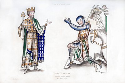 Király és lovag, 12. század vége, 1843. alkotó: Henry Shaw