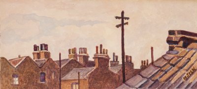 Tetőtetők a Rounton Roadról, 1930 körül alkotó: Henry Silk
