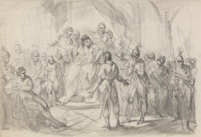 István foglyot hozott Mathilda császárnőnek alkotó: Henry Singleton