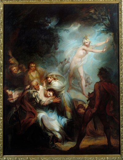 A kísértetjárta erdő. Henry Singleton (1766 - 1839) festménye. alkotó: Henry Singleton