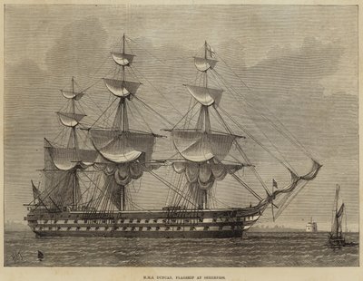 HMS Duncan, a Sheerness zászlóshajója alkotó: Henry Spernon Tozer