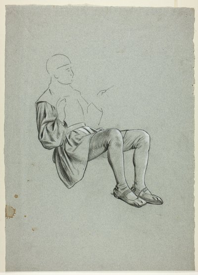 Befejezetlen vázlat ülő emberről alkotó: Henry Stacy Marks