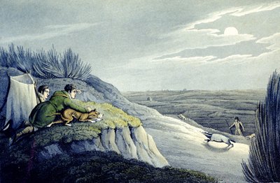 Borzfogás a Nagy-Britannia Nemzeti Sportjából, vésett J.H. Clarke alkotó: Henry Thomas (after) Alken