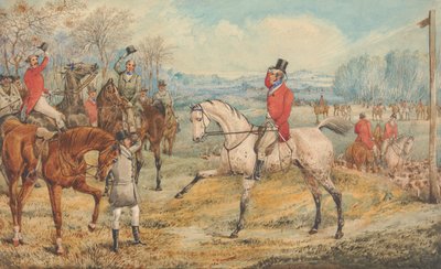 Illusztráció R. S. Surtees „The Analysis of the Hunting Field” című művéhez: a találkozó: „Ragyogó arccal és vidám szívvel” alkotó: Henry Thomas Alken