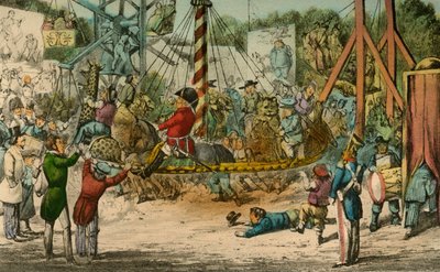 Mr. Jorrocks 1838-ban a St. Cloud-i Fête-n utazik alkotó: Henry Thomas Alken