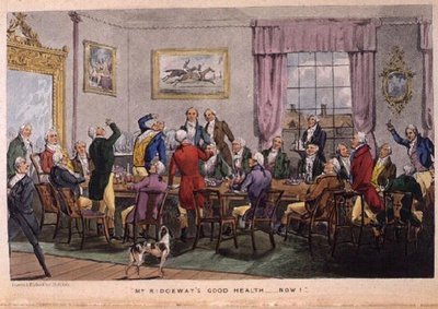 Mr Ridgeway jó egészségére... most!, Nimród "Egy sportoló élete" című művéből. alkotó: Henry Thomas Alken