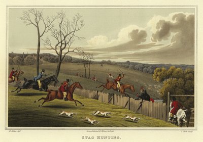 Szarvasvadászat (chromolitho) alkotó: Henry Thomas Alken