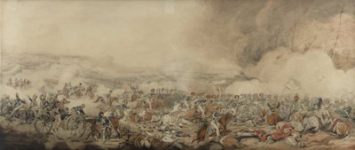 Waterloo-i csata, 1815. június 18. (ceruza és WC papíron) alkotó: Henry Thomas Alken