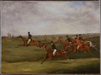 A Grand Leicestershire-i akadályverseny, 1829. március 12.: Going the Pace alkotó: Henry Thomas Alken