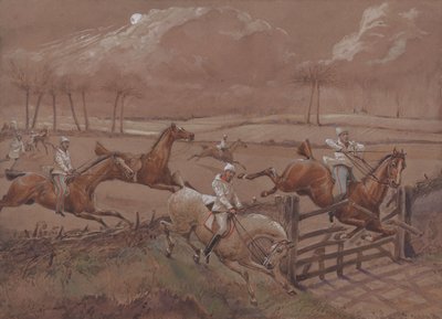 Nacton éjszakai lovasai: Az utolsó mező Nacton Heath közelében alkotó: Henry Thomas Alken