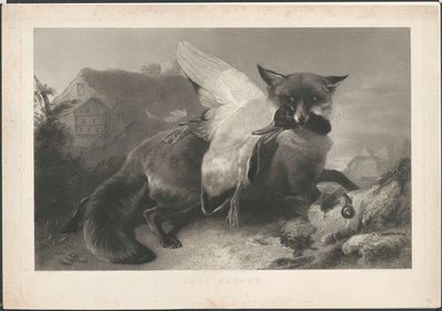 Most fogták: egy róka ellopott egy kacsát. R. Ausdellnek. Gambart címével alkotó: Henry Thomas Ryall