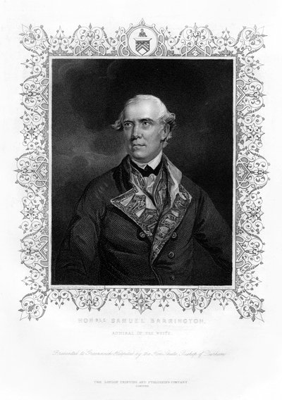 Samuel Barrington, brit admirális, 19. század. alkotó: Henry Thomas Ryall
