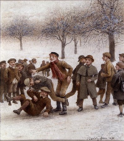 A jégcsúszda (akvarell, papír) alkotó: Henry Towneley Green