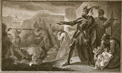 I. Edward eltávolítja a követ Scone-ból, Neagle gravírozása, illusztráció David Hume 