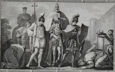Henry és Lewis vezényli a pápát Torci várába, Saunders metszete, illusztráció David Hume „Anglia története” című kocsmából. R. Bowyer, London, 1812 alkotó: Henry Tresham