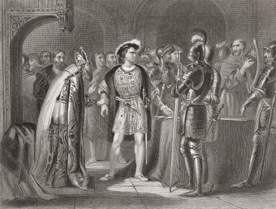 Lord Thomas Fitzgerald, aki 1534-ben lemond VIII. Henrik iránti hűségéről, Thomas Wright „Írország története” című művéből, amely 1854 körül jelent meg. alkotó: Henry Warren