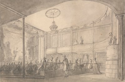 A Brandenburgi Ház Színház belseje, Hammersmith alkotó: Henry Wigstead
