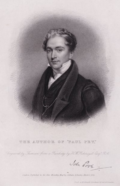 John Poole, angol drámaíró, a Paul Pry szerzője (metszet) alkotó: Henry William (after) Pickersgill