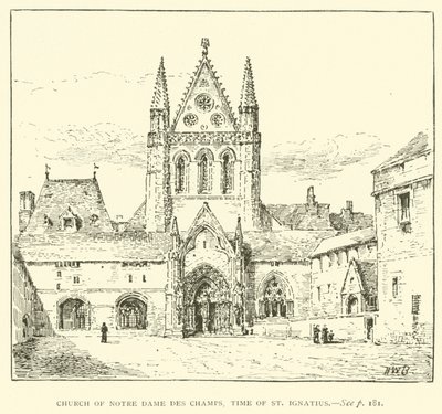 Notre Dame des Champs templom, Szent Ignác kora (metszet) alkotó: Henry William Brewer