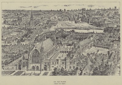Ely Place, Nyugatról alkotó: Henry William Brewer
