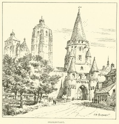 Ingolstadt (metszet) alkotó: Henry William Brewer