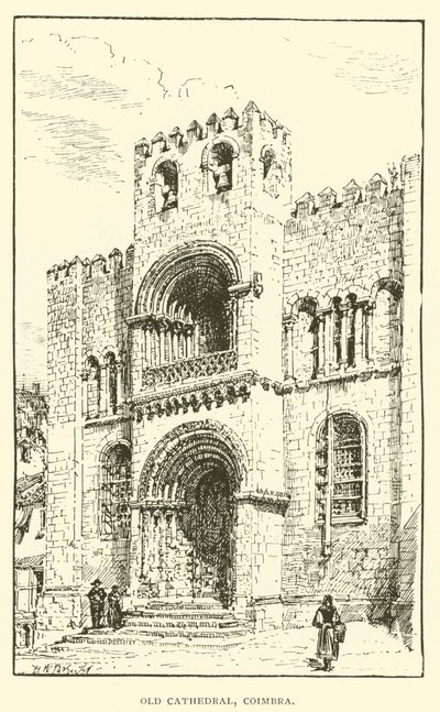 Régi katedrális, Coimbra (metszet) alkotó: Henry William Brewer