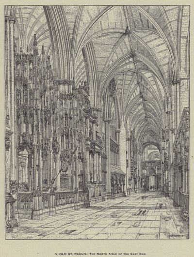 Old St Pauls, az East End északi folyosója alkotó: Henry William Brewer
