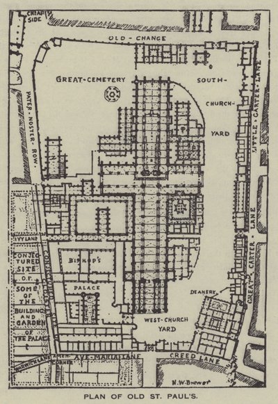 Old St Pauls terve alkotó: Henry William Brewer