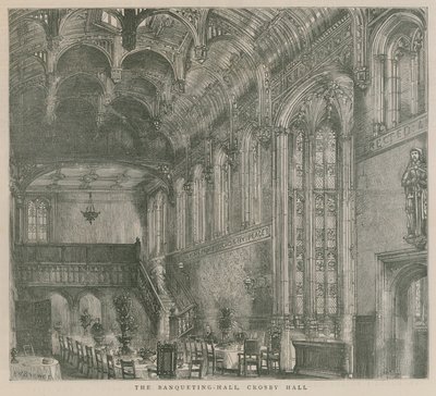 A bankettterem, Crosby Hall, London alkotó: Henry William Brewer