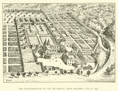 Val de Cristo Charterhouse, Segorbe közelében (metszet) alkotó: Henry William Brewer