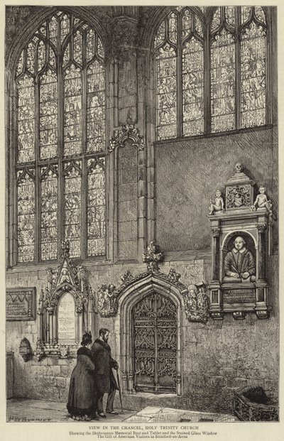 Kilátás a kancellára, a Szentháromság-templomra alkotó: Henry William Brewer