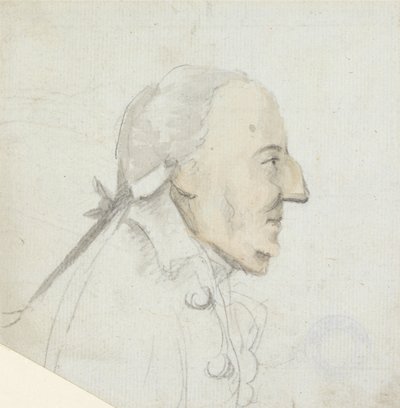 Nagy orrú férfi: jobbra néző profil, fej és vállak alkotó: Henry William Bunbury