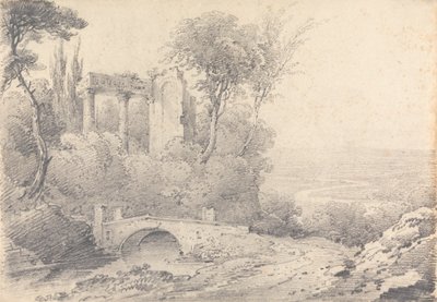 Táj romokkal és híddal alkotó: Henry William Burgess
