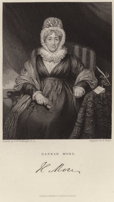 Hannah More portréja alkotó: Henry William Pickersgill