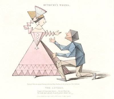 A szerelmesek, a Bunburys Whims-ből, 1828 alkotó: Henry William after Bunbury