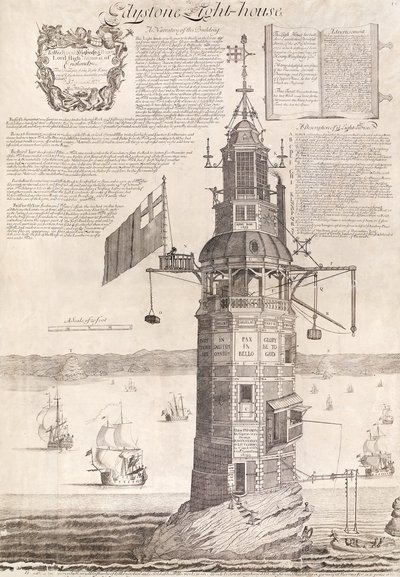Eddystone világítótorony, pub. C1762 alkotó: Henry Winstanley