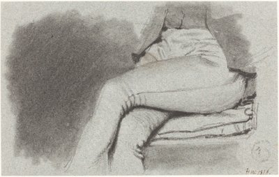 Tanulmány egy ülő férfi lábáról alkotó: Henry Wyatt