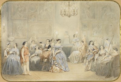 Élisa Rachel a Comédie Française előcsarnokában alkotó: Henry de Montault