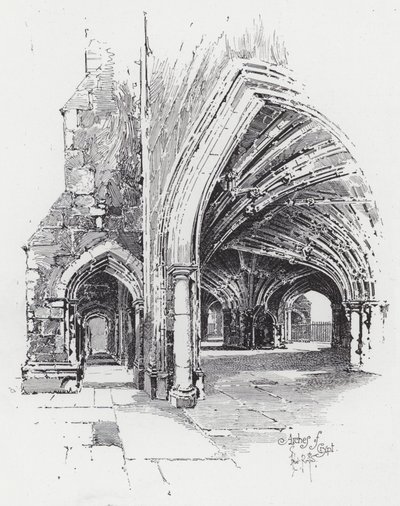 Arches of Crypt (metszet) alkotó: Herbert (after) Railton