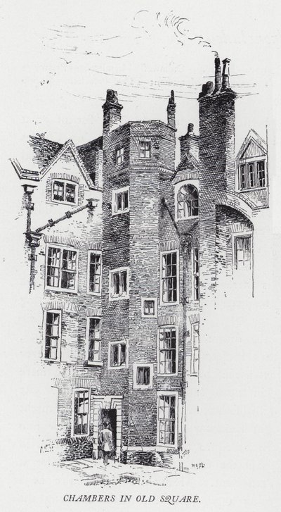 Kamrák a Régi téren (metszet) alkotó: Herbert (after) Railton