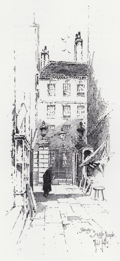 A Középső Templom kapuja (metszet) alkotó: Herbert (after) Railton