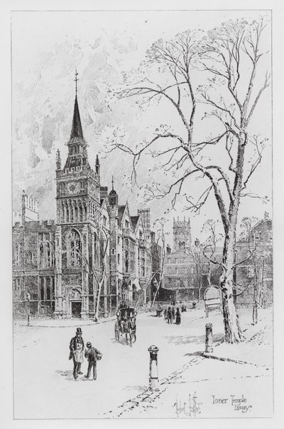 Inner Temple Library (metszet) alkotó: Herbert (after) Railton