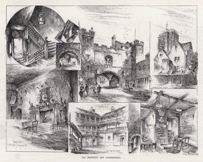Old Islington és Clerkenwell (metszet) alkotó: Herbert (after) Railton