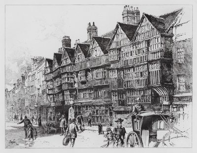 Staple Inn (metszet) alkotó: Herbert (after) Railton