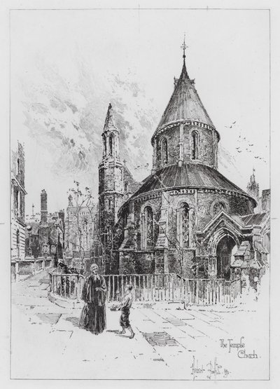 Templomtemplom (metszet) alkotó: Herbert (after) Railton