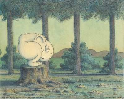 Egy kivételesen békés pillanat, 1910 körül alkotó: Herbert E. Crowley